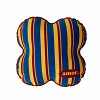 HKM-254995 Antique Style Alien Shape Pillow in Plush with Stripe Pattern - 40x40cm