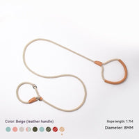 HKM-254995 Durable Nylon Woven Round P-Chain Leash for Medium to Large Dogs - 1.7M