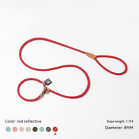 HKM-254995 Durable Nylon Woven Round P-Chain Leash for Medium to Large Dogs - 1.7M