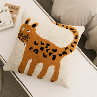 HKM-255187 Spotted Leopard Print Half Velvet Nap Blanket with Pillowcase Set