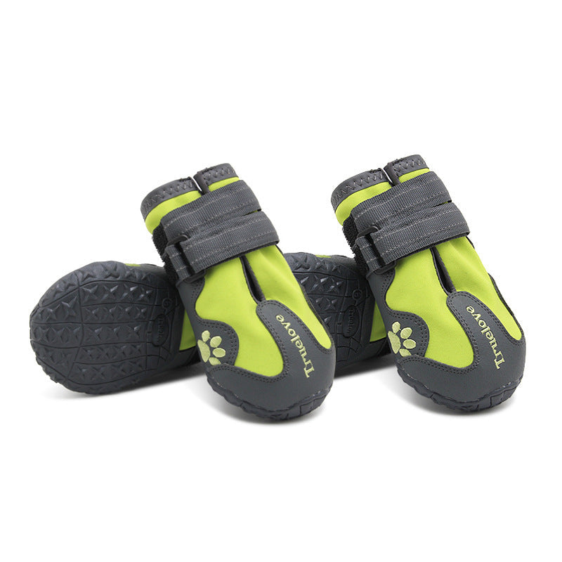 HKM-255187 Waterproof Non-Slip Dog Shoes with Double Velcro Closure - Adjustable Fit for Comfort