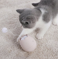 HKM-255379 Cat Knot Toy for Playtime | Plastic with Cotton Ball | 7x7x9cm | Requires 2 AA Batteries