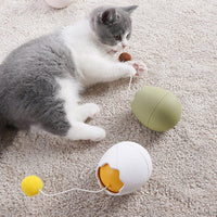 HKM-255379 Cat Knot Toy for Playtime | Plastic with Cotton Ball | 7x7x9cm | Requires 2 AA Batteries
