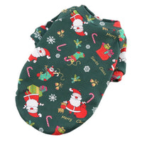 HKM-255443 Plush Christmas Print Sweater for Dogs - Casual Fall/Winter Apparel in Red, Wine Red, Green