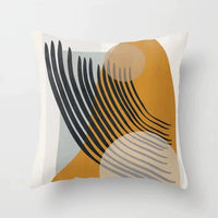 HKM-255571 Modern Geometric Abstract Pillow Cover - Super Soft Velvet Cushion Case, 45x45 cm, Multi-Color Options
