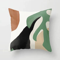 HKM-255571 Modern Geometric Abstract Pillow Cover - Super Soft Velvet Cushion Case, 45x45 cm, Multi-Color Options