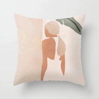 HKM-255571 Modern Geometric Abstract Pillow Cover - Super Soft Velvet Cushion Case, 45x45 cm, Multi-Color Options
