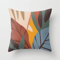 HKM-255571 Modern Geometric Abstract Pillow Cover - Super Soft Velvet Cushion Case, 45x45 cm, Multi-Color Options