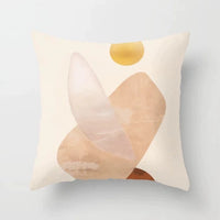 HKM-255571 Modern Geometric Abstract Pillow Cover - Super Soft Velvet Cushion Case, 45x45 cm, Multi-Color Options
