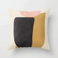 HKM-255571 Modern Geometric Abstract Pillow Cover - Super Soft Velvet Cushion Case, 45x45 cm, Multi-Color Options