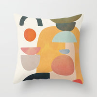 HKM-255571 Modern Geometric Abstract Pillow Cover - Super Soft Velvet Cushion Case, 45x45 cm, Multi-Color Options