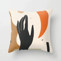 HKM-255571 Modern Geometric Abstract Pillow Cover - Super Soft Velvet Cushion Case, 45x45 cm, Multi-Color Options