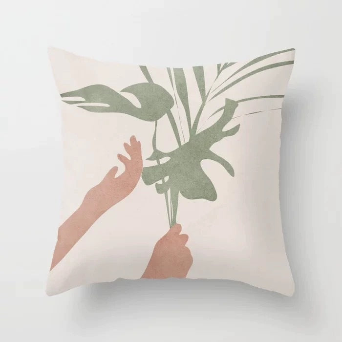 HKM-255571 Modern Geometric Abstract Pillow Cover - Super Soft Velvet Cushion Case, 45x45 cm, Multi-Color Options