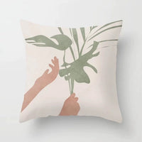 HKM-255571 Modern Geometric Abstract Pillow Cover - Super Soft Velvet Cushion Case, 45x45 cm, Multi-Color Options