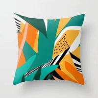 HKM-255571 Modern Geometric Abstract Pillow Cover - Super Soft Velvet Cushion Case, 45x45 cm, Multi-Color Options