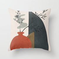 HKM-255571 Modern Geometric Abstract Pillow Cover - Super Soft Velvet Cushion Case, 45x45 cm, Multi-Color Options