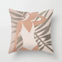 HKM-255571 Modern Geometric Abstract Pillow Cover - Super Soft Velvet Cushion Case, 45x45 cm, Multi-Color Options