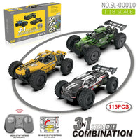 HKM-255763 3 in 1 DIY Assembly RC Drift Car for Kids - Off-Road Remote Control Vehicle, 2.4G with 6 Channels, Indoor/Outdoor Fun