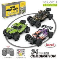 HKM-255763 3 in 1 DIY Assembly RC Drift Car for Kids - Off-Road Remote Control Vehicle, 2.4G with 6 Channels, Indoor/Outdoor Fun