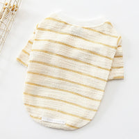 HKM-255763 Casual Water Ripple Cotton T-shirt for Dogs in Pink and Yellow