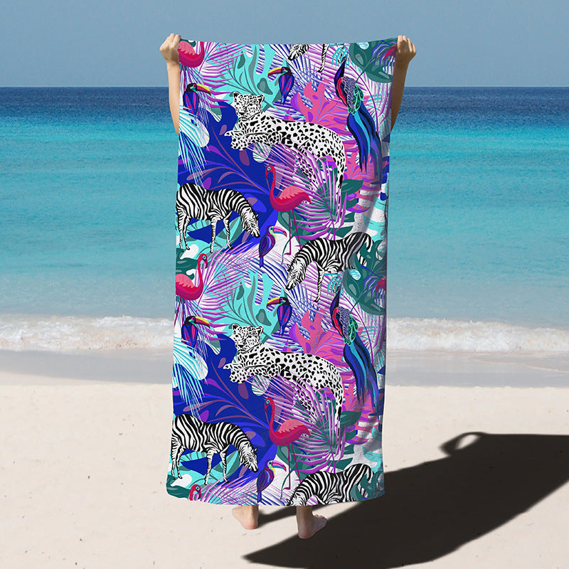 KTX-255763 Quick-Drying Microfiber Bath Towel for Swimming - 180x90CM, Multiple Vibrant Designs