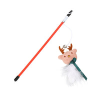HKM-255827 Interactive Christmas Cat Toy with Feather Display for Safe Play and Exercise