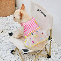 HKM-256147 Casual Red Cotton Sling Sarong for Dogs - Fashion Minimalist Design