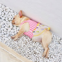 HKM-256147 Casual Red Cotton Sling Sarong for Dogs - Fashion Minimalist Design