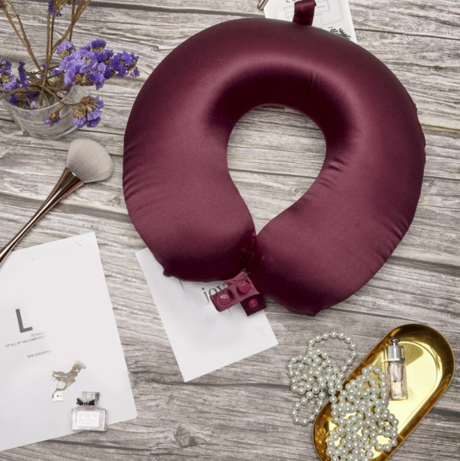 HKM-256147 Silkworm Silk U-shaped Pillow with Nano Foam Filling for Comfort