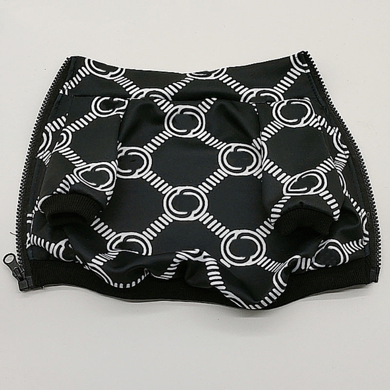 HKM-256211 Old Flower Print Leisure Dog Coat in Black – Multiple Sizes Available