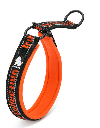 HKM-256339 Adjustable Reflective Nylon Dog Collar with Soft Neoprene Lining in Various Colors