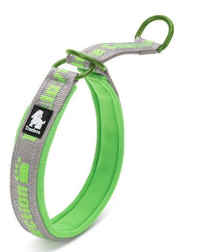 HKM-256339 Adjustable Reflective Nylon Dog Collar with Soft Neoprene Lining in Various Colors