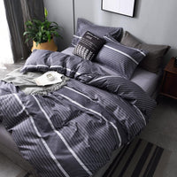 HKM-256339 Skin-Friendly Four-Piece Quilt Cover and Bed Sheet Set in Multiple Sizes