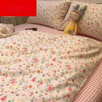 HKM-256339 Skin-Friendly Four-Piece Quilt Cover and Bed Sheet Set in Multiple Sizes