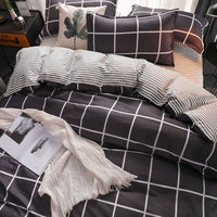 HKM-256339 Skin-Friendly Four-Piece Quilt Cover and Bed Sheet Set in Multiple Sizes