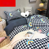 HKM-256339 Skin-Friendly Four-Piece Quilt Cover and Bed Sheet Set in Multiple Sizes