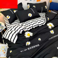 HKM-256339 Skin-Friendly Four-Piece Quilt Cover and Bed Sheet Set in Multiple Sizes