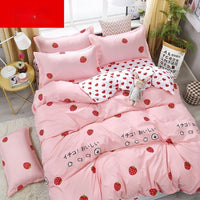 HKM-256339 Skin-Friendly Four-Piece Quilt Cover and Bed Sheet Set in Multiple Sizes