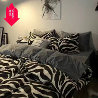 HKM-256339 Skin-Friendly Four-Piece Quilt Cover and Bed Sheet Set in Multiple Sizes