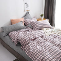 HKM-256339 Skin-Friendly Four-Piece Quilt Cover and Bed Sheet Set in Multiple Sizes