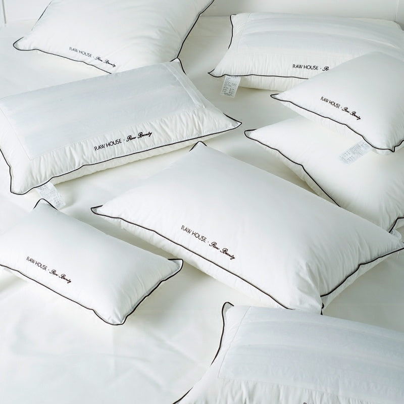 HKM-256467 Single Core Cotton Pillow for Neck Support, Soft and Breathable, 4-14cm Height