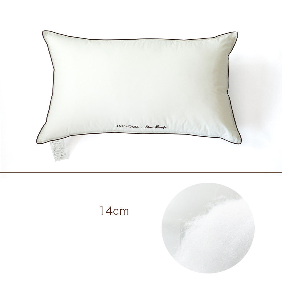 HKM-256467 Single Core Cotton Pillow for Neck Support, Soft and Breathable, 4-14cm Height