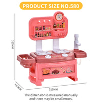 HKM-256595 Play House Simulation Kitchen Set for Kids - Pretend Cooking Toy with Water Pump, 2 to 4 Years