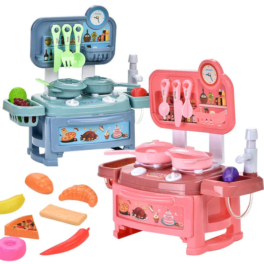 KTX-256595 Play House Simulation Kitchen Set for Kids - Pretend Cooking Toy with Water Pump, 2 to 4 Years