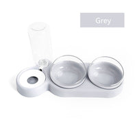 HKM-256851 Automatic Double Bowl Feeder with Water Dispenser for Pets - Available in Blue, Pink, Gray, Green