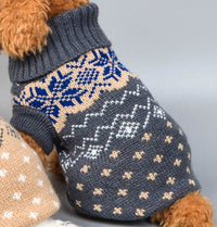HKM-256915 Minimalist Casual Wool Pet Dog Sweater in Beige and Gray