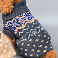 HKM-256915 Minimalist Casual Wool Pet Dog Sweater in Beige and Gray