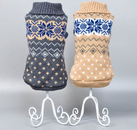 HKM-256915 Minimalist Casual Wool Pet Dog Sweater in Beige and Gray