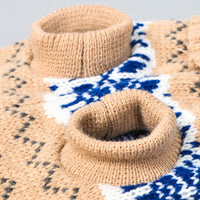 HKM-256915 Minimalist Casual Wool Pet Dog Sweater in Beige and Gray