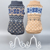HKM-256915 Minimalist Casual Wool Pet Dog Sweater in Beige and Gray